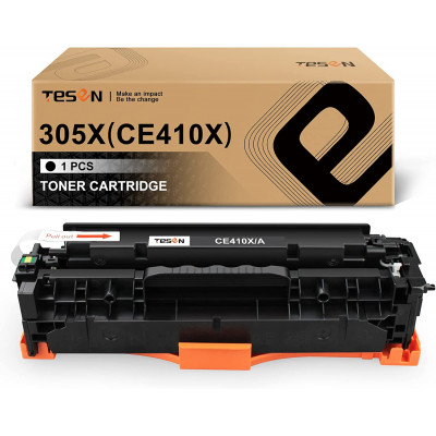 TESEN HP 305X CE410X Remanufactured Black Toner Cartridge Replacement - 1 Pack